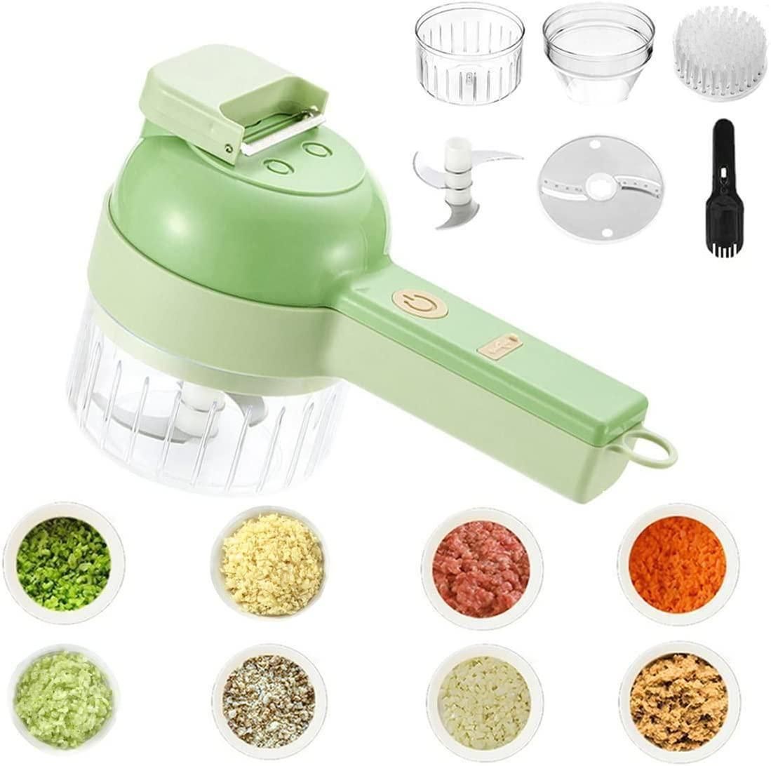 PARSPAR 4-in-1 Handheld Electric Vegetable Cutter Set