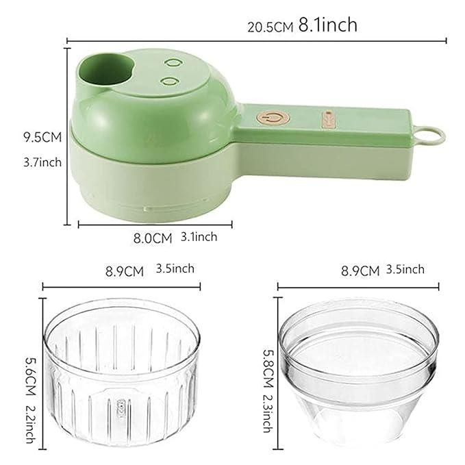 PARSPAR 4-in-1 Handheld Electric Vegetable Cutter Set