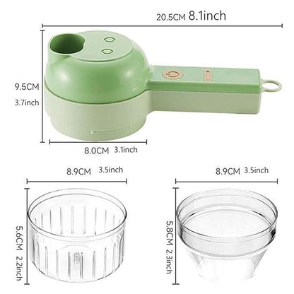PARSPAR 4-in-1 Handheld Electric Vegetable Cutter Set