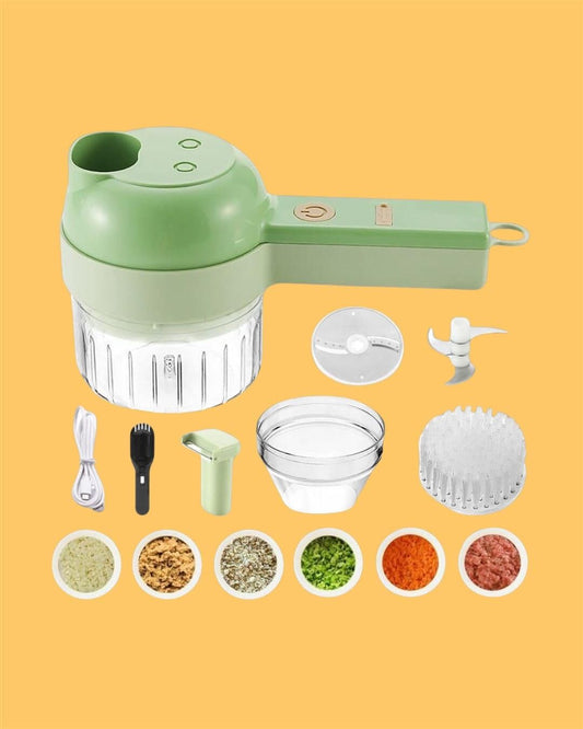 PARSPAR 4-in-1 Handheld Electric Vegetable Cutter Set