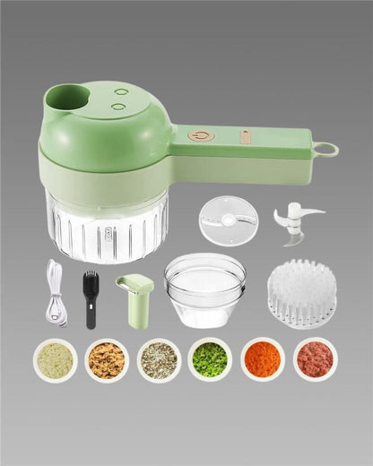 PARSPAR 4-in-1 Handheld Electric Vegetable Cutter Set